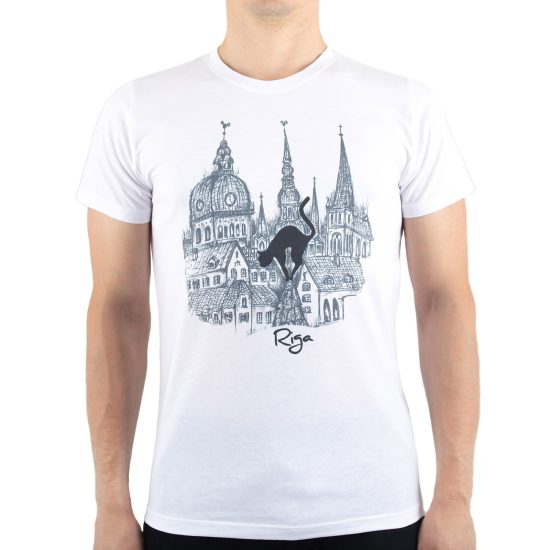Men’s T-shirt “Riga”, Old Town, B&W Sublimation