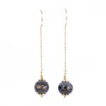 Threader Paper Earrings, Long Chain