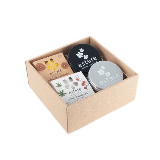Gift Set – Solid Conditioner Bar + Solid Shampoo Bar + Two Metal Boxes