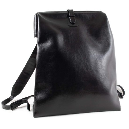 Leather Backpack, Black