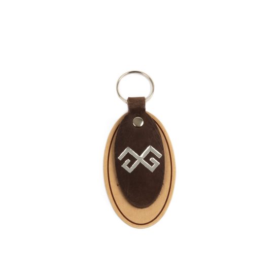 Leather Keychain with Jumis Sign
