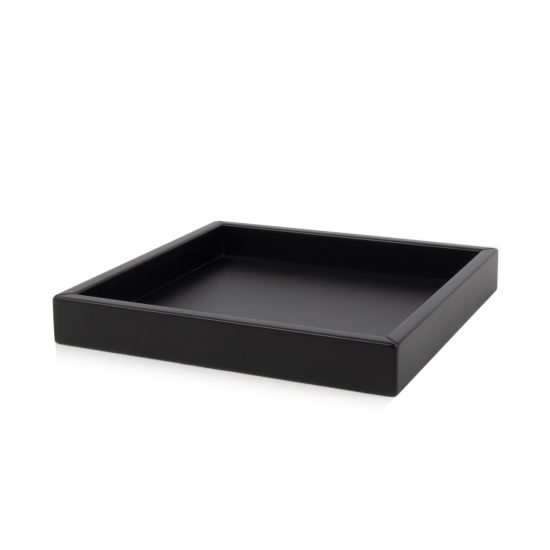 Wooden Serving Tray, Black, 250x250 mm