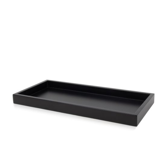 Wooden Serving Tray, Black, 420x200 mm