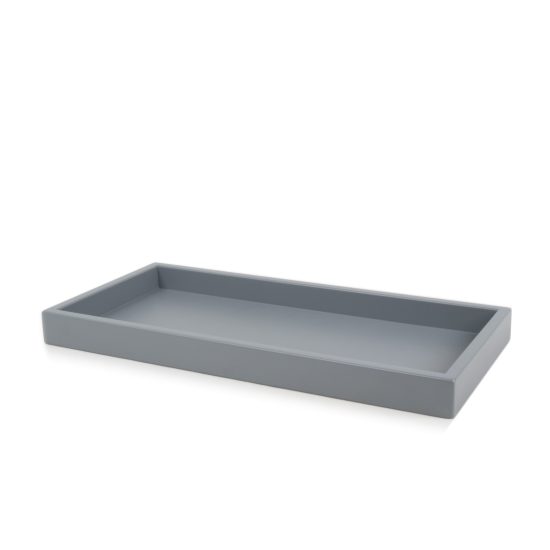 Wooden Serving Tray, Grey, 420x200 mm
