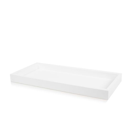 Wooden Serving Tray, White, 420x200 mm