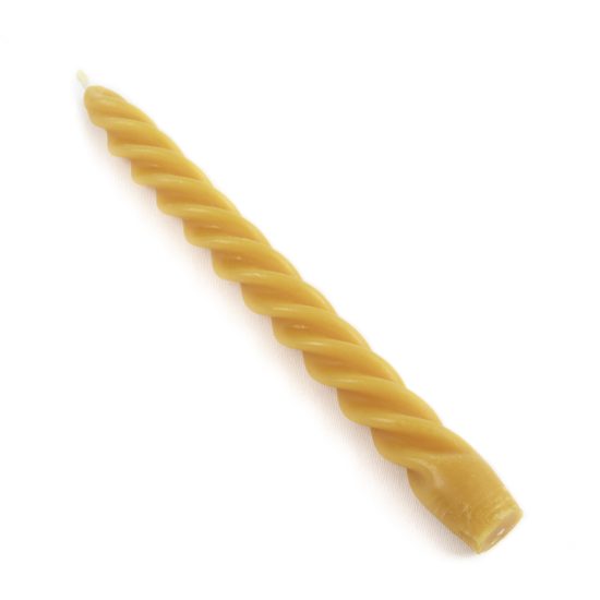 Beeswax Table Candle "Twist", 24x2.5 cm