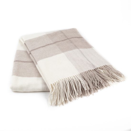 Woolen Throw Blanket with Pattern, Multi-color, 140x200 cm