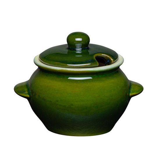 Ceramic Sugar Bowl, Green, 0.3 l