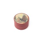 Leather Box - House of the Blackheads, Red, ⌀ 5 cm