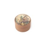Leather Box - Old Town, Brown, ⌀ 5 cm