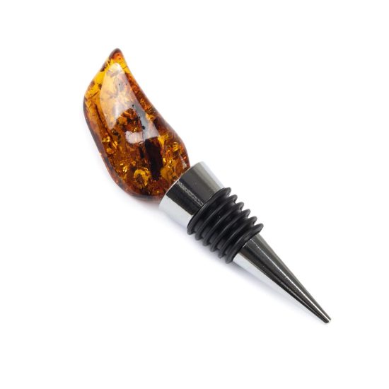 Amber Bottle Stopper, 11 cm
