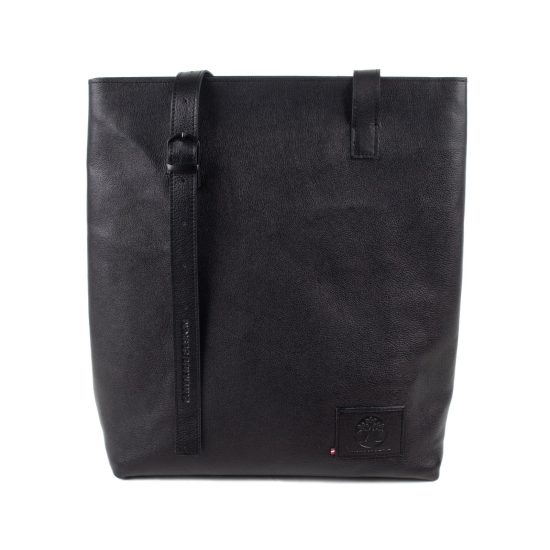 Genuine Leather Bag, Black, 36x42 cm