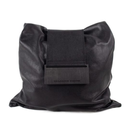 Genuine Leather Bag, Black, 38x42 cm