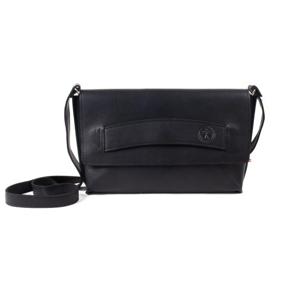 Genuine Leather Clutch Bag, Black, 21x32 cm