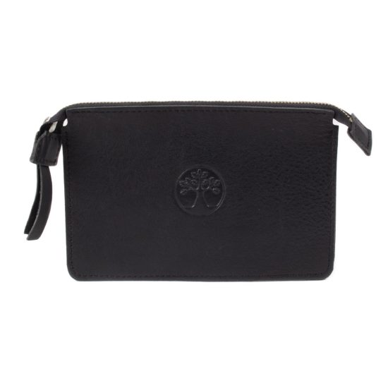 Genuine Leather Wallet, Black, 13.5x20 cm