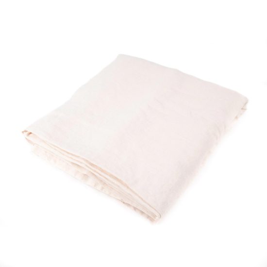 Linen Tablecloth, Light Beige, 140x250 cm