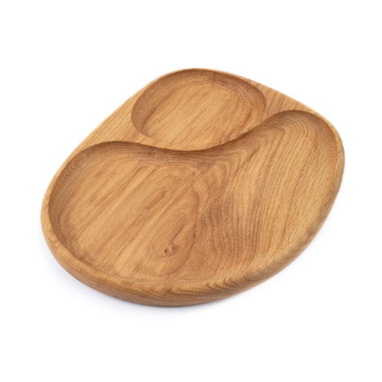 Wood Snack Platter, 20.5x25 cm