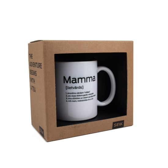 Design Mug "Mom" in Latvian, 330 ml
