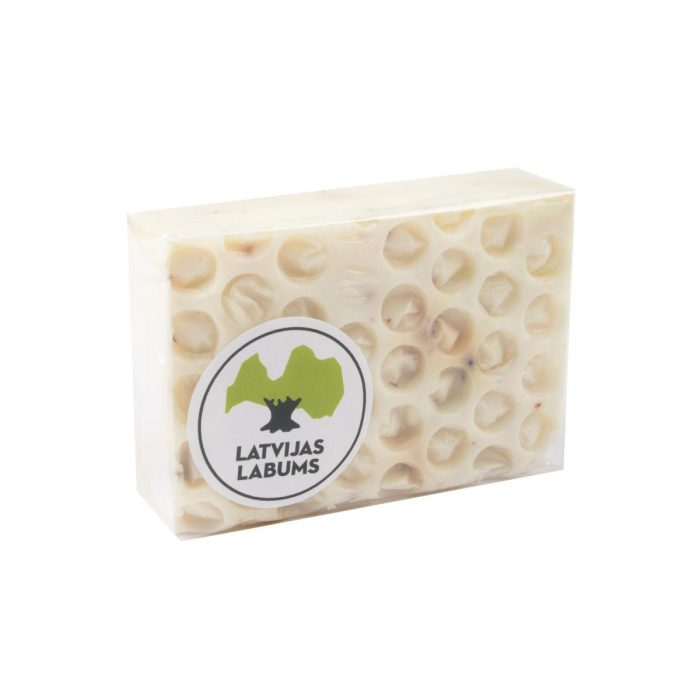 Goat milk and linden flower honey soap, one bar
