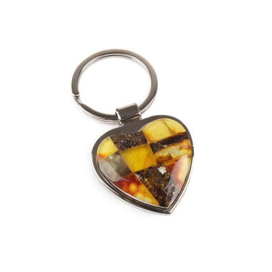 Keychain with Amber, 7 cm