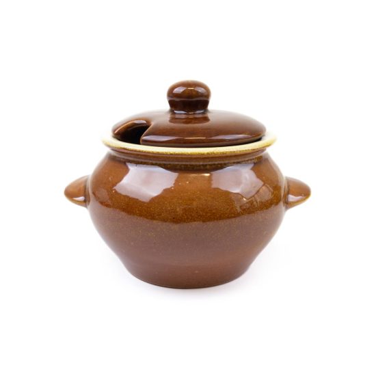 Ceramic Sugar Bowl, Brown, 0.3 l