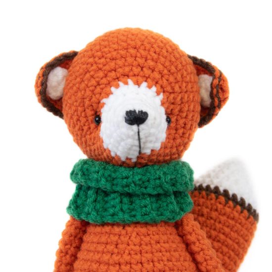 Crocheted Soft Toy - Fox, 15 cm