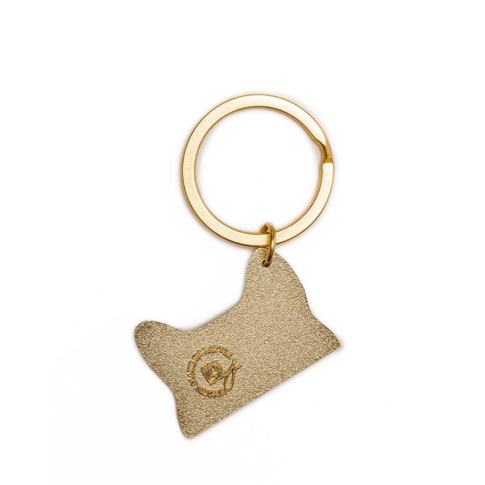 Key ring with riga black cat, riga, metallic