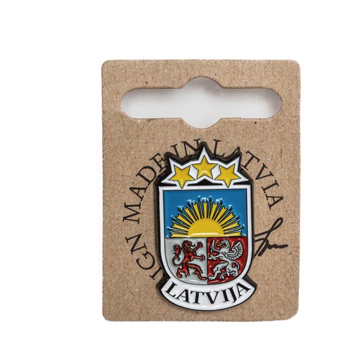 Souvenir pin small coat of arms of latvia